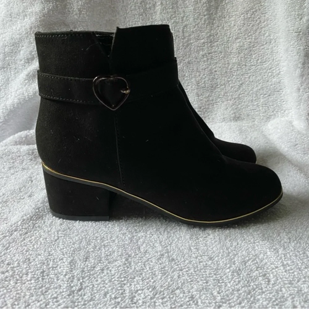 Place Shoes Boots Girls‎ Size 1 Black Side Zip